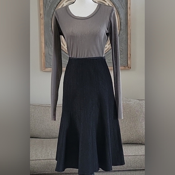 Larry Levine Midi Length Women‎ Skirt Black Size 10 - Picture 1 of 8